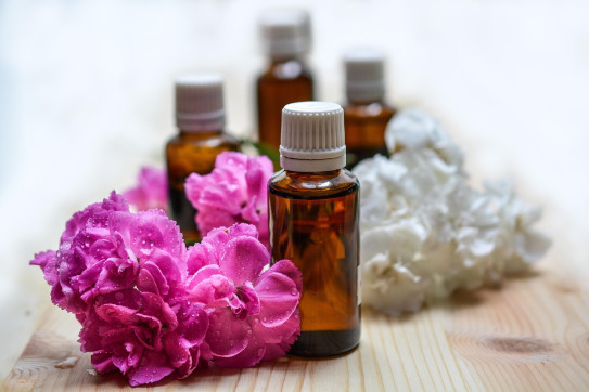 Aromatherapy oils used during a relaxing massage